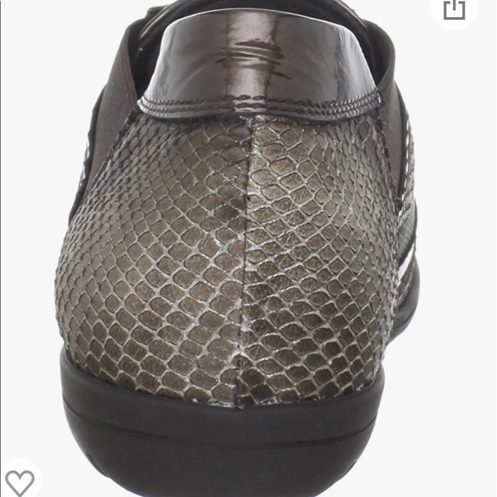 Sesto Meucci Brown Leather Snakeskin Jaxine Comfort Fashion Sneakers Sz 7.5
